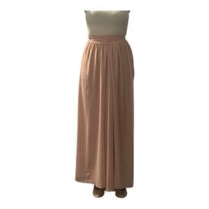 Gorgeous Spring & Summer Pink Chiffon Maxi Flared Skirt, Beautiful Flowy Fabric